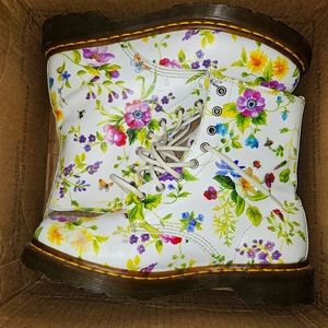 Vintage Dr Martens White Posy 1460 Pascal Floral Boots UK 8, US L10